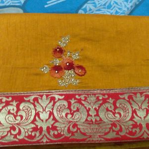 Banarsi Silk Yellow Saree