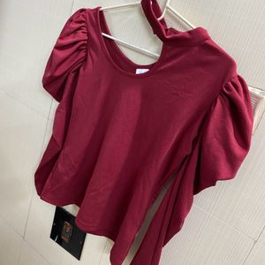 Maroon Party Wear Top