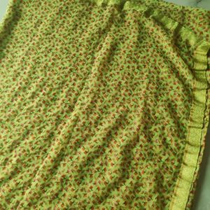 pretty olive saree.