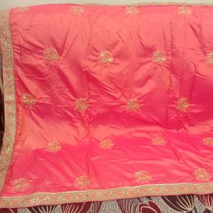 Two Colour Embroidery Saree