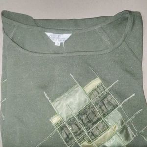 Olive Green Party Wear Tshirt