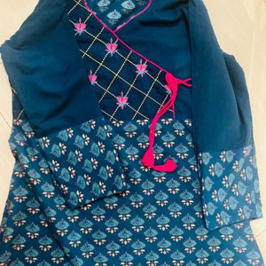 Rajasthani Print A Line Long Kurta