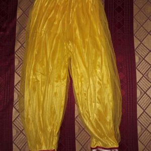 Yellow Net Salwar For Girls