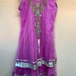 Lavendar anarkali set(not pink pure lavendar)