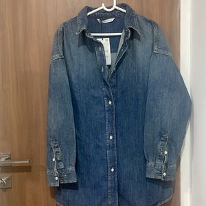 Zara Over Denim Shirt Dress