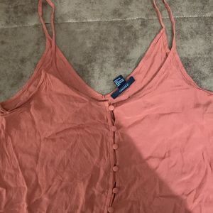 Forever 21 Orange Strap Top