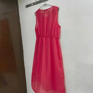 109°F Fuchsia Self Textured Dress