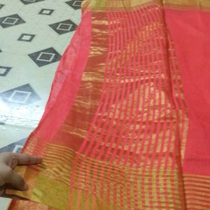 Golden Border Pretty Saree