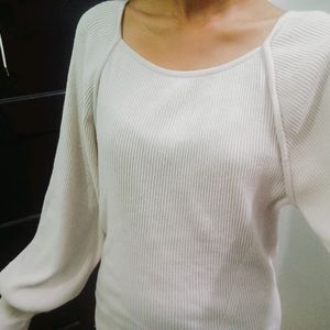 Puff Sleeve Sqare Neck Top ( Loose Fit Me)