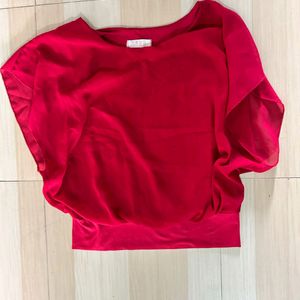 Beautiful Rose Red Crop Top