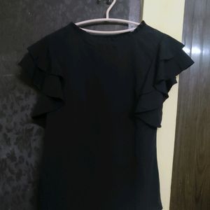 Black Top With Flared Sleeves (NEVER USED)