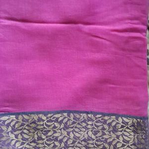 Today Offer!Pure Pink Bengal Cotton Saree