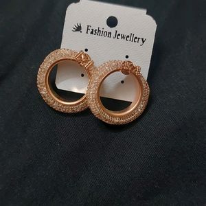 Beautiful Round Golden Earings