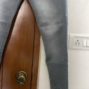 High Waist Grey Jeans