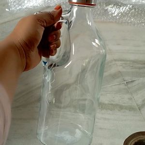 2pc Glass Bottle With Handel