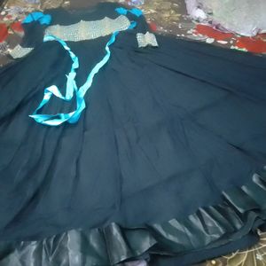 Customised Black Nd Sky Blue Gown💙🌚