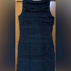 Mandarin Black Layered Dress