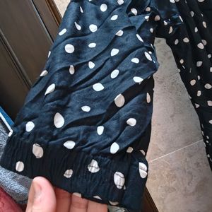 Polka Dots Maxi Smocked Dress