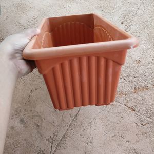 Brown Rectangular Pots  - 4 Qty - For Cash