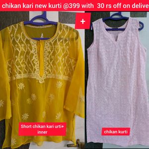 ❤️40 size chikan kari kurti @ New 2 kurta combo