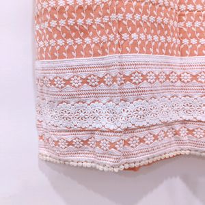 Peach Embroidery Kurta