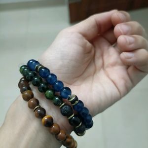 Set Of 3 Semi-precious Bracelet for Men.