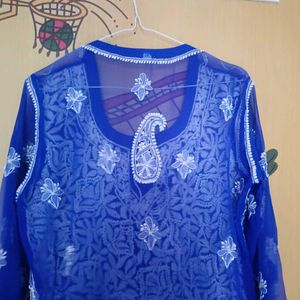 Lucknowi Top With Chikankari Work