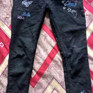 6 -7 Year Girl Black Jeans