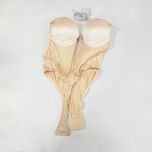 Women Transparent Strips Bodysuit Shapewear