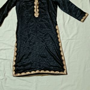 Black Wedding Kurti Plazzo Set