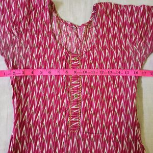 Pink Pure Cotton Kurti