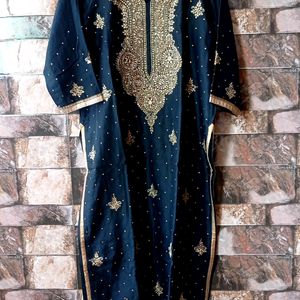 Z Black Wedding Kurti Dupatta Set