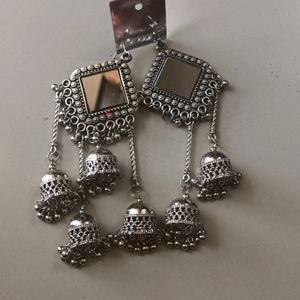 Heavy Mirror Jhumka