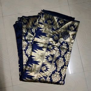 Navy Blue Banarasi Saree