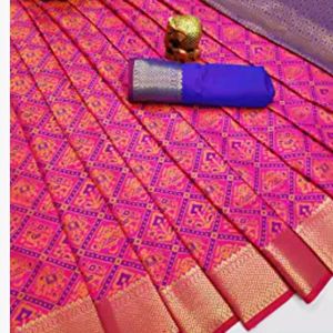 best quality heavy silk patola saree with blouse 34 and it's alterlable till 38