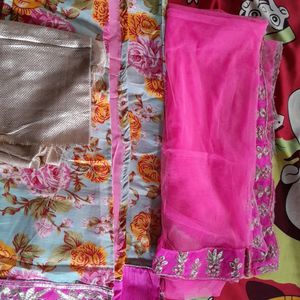 New Unstitched Ghaghra Choli With Dupatta