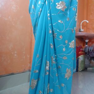 Blue Colour Saree