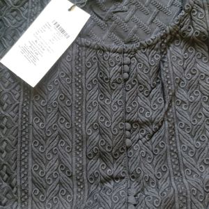 Chikankari Kurta - Black