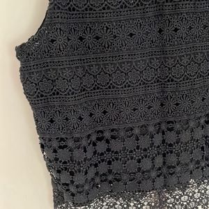 Black Cutwork Designer Top