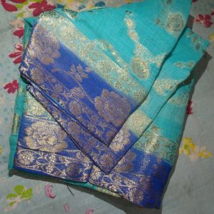 Sky Blue Silk Saree💙