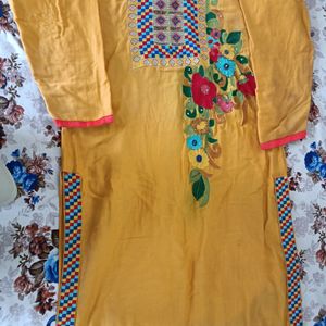 Kurta With Beautiful Embroidery