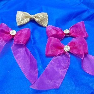 Hair Bow Combo Of 4 And Tiara