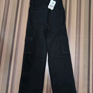 W-09 Size 28 Cargo Straight Women Denim Jeans