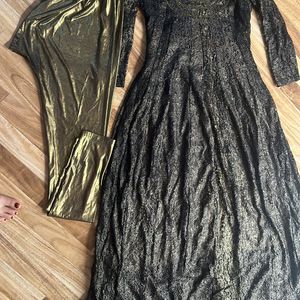 Black And Golden Beautiful Gown