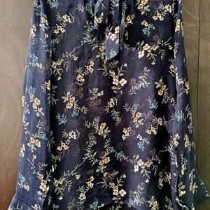 Korean Floral Print Top