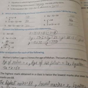 Class 7 Mental Maths Cum Practice Book