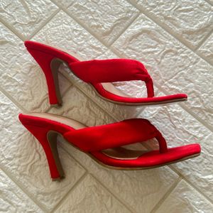 Red Suede Stiletto Heels 👠