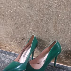 Green High Heel Pumps