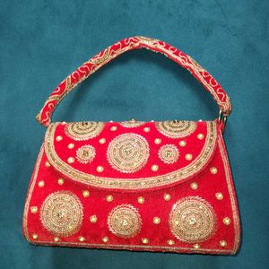 Red Ethnic Hand Bag 😍