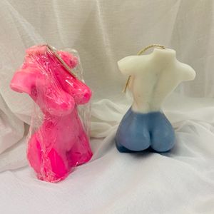 Set Of 2 Torso Candle